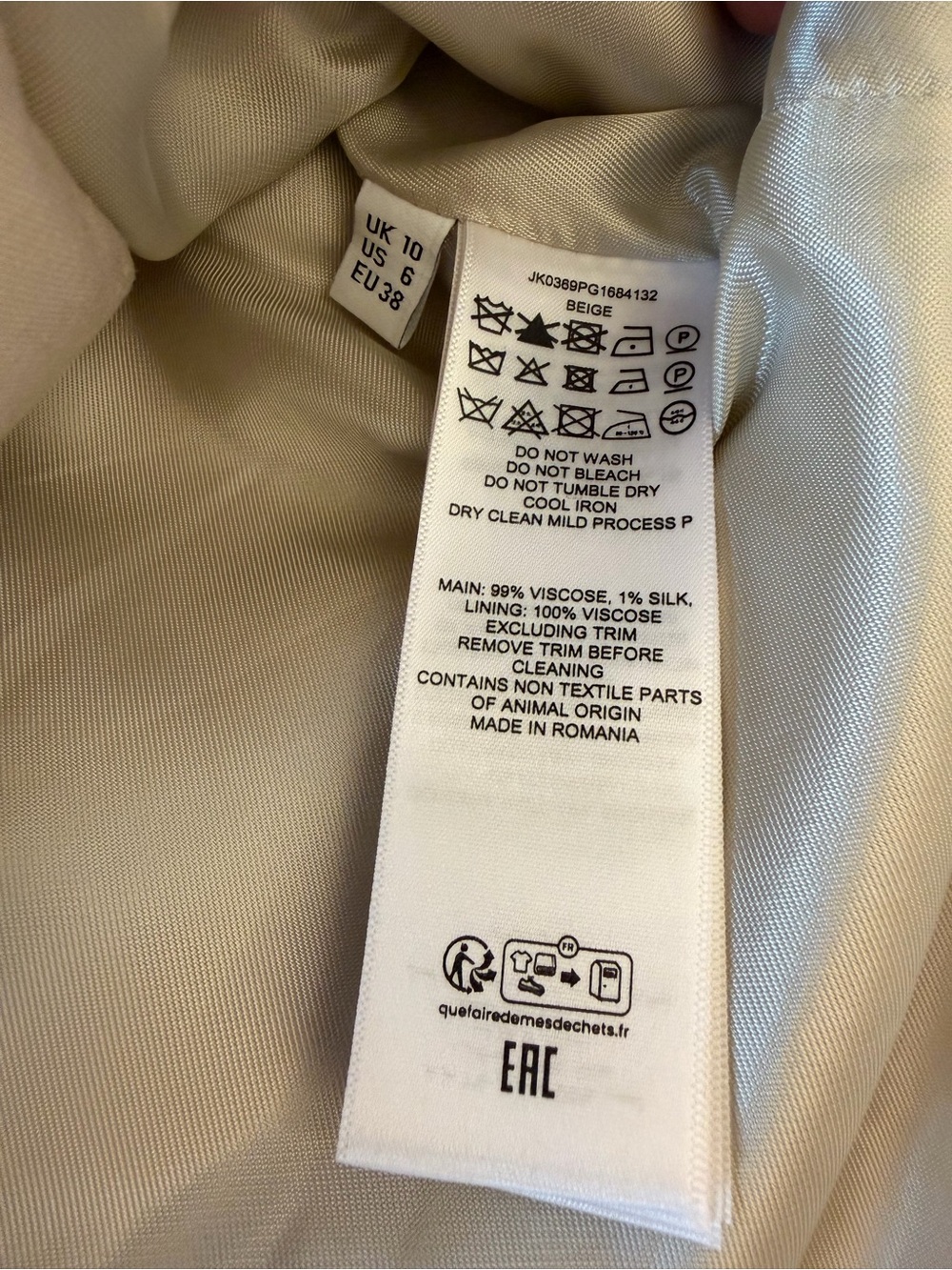 JW ANDERSON Cream Tie-Waist Blazer - Picture 6 of 7
